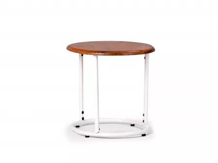 Clara Side Table with Metal Frame and Wooden Top